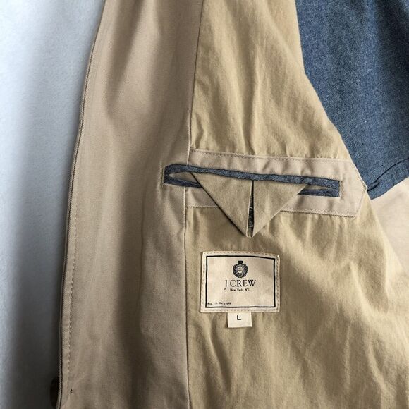 J. CREW‎ Ludlow Jacket Sz L Khaki Tan Preppy Blazer Sport Coat Unstructured EUC - Picture 5 of 15